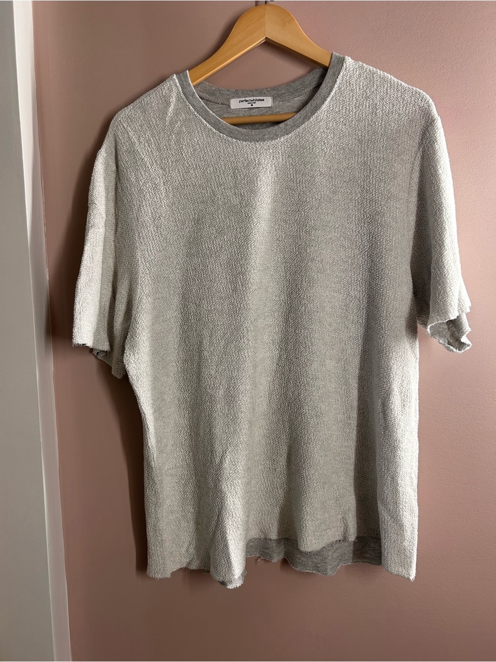 Light Gray Women’s PERFECTWHITETEE Terry Cloth Short-Sleeve Shirt